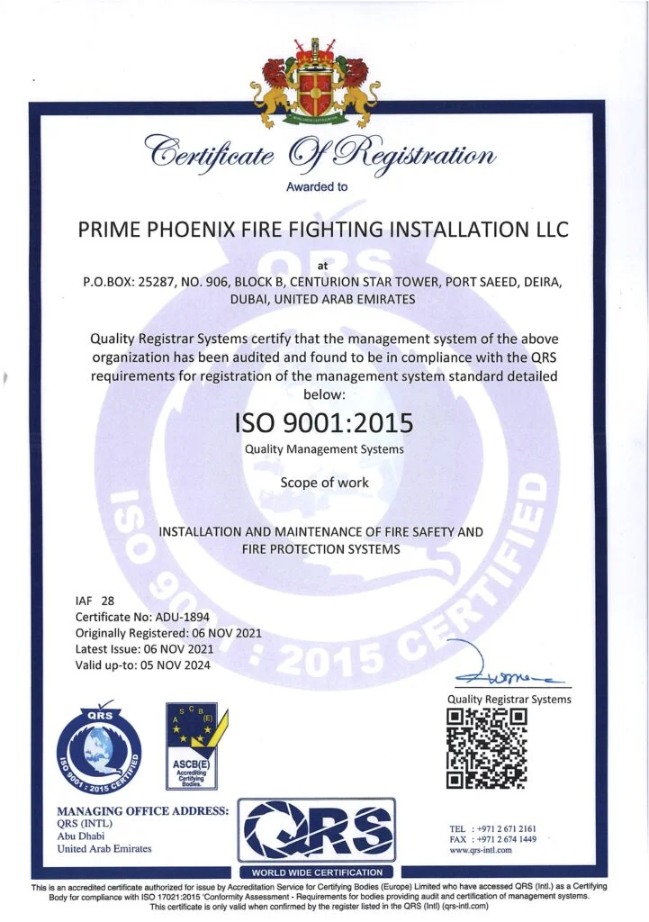 ISO 9001-2015 Certificate